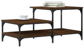 Tavolino salotto rovere marrone 100x50,5x45cm legno multistrato