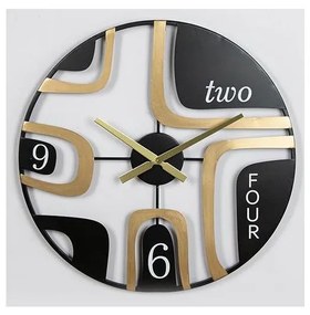 Orologio da parete 1xAA diametro 60 cm nero/oro