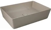 Lavabo da appoggio rettangolare bordi sottili Sensation in ceramica 50x36 cm- Cappuccino Opaco