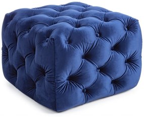 Pouf EVAN in velluto blu