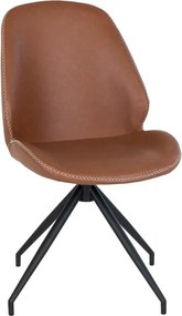 Sedie da pranzo marrone cognac in un set di 2 pezzi Monte - House Nordic