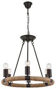 GLOBO 69029-6 - Lampadario a sospensione con catena ULLEU 6xE27/40W/230V