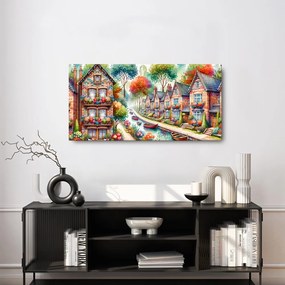 Quadro su tela – Strada con fiori