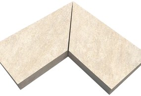Bordo per piscina in gres porcellanato ECODADO+ Gradone Gres Est. dx-sx beige 30x60x2 L 60 x H 60 cm, Sp 20 mm