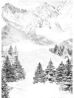 Isidore Leroy Carta da parati panoramica Les Cimes - Bahnen 4/5/6