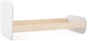 Letto da bambini bianco con effetto pino con rete inclusa 90x190 cm Esteban – Marckeric