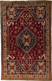 Shiraz Tappeto persiano 210 x 130 Rosso (Iran) Annodato A Mano
