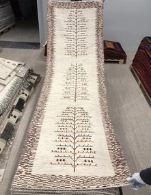 Loribaft Tappeto persiano 90x300 Beige (Iran) Annodato A Mano