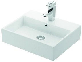 Kamalu - Lavandino bagno 50cm installazione sospesa in ceramica bianca | Litos-DF50