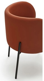 Poltrona in similpelle arancione Mogi - Teulat