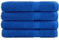 Asciugamani per Sauna 4 pz Blu 80x200cm 600gsm 100% Cotone 137195