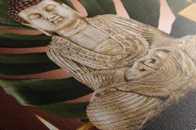 Quadro su tela – Buddha con natura morta rilassante