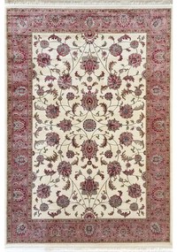 Tappeto Oriental orientale in viscosa rosa, L 140 x L 100 cm