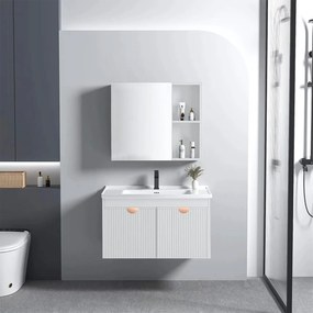 Set di mobili da bagno con lavabo Mario 60cm White
