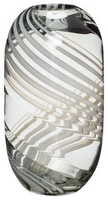 Vaso in vetro grigio fatto a mano Lara - Hübsch
