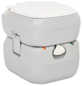 Toilette Da Campeggio Portatile Grigia E Bianca 22+12 L İn Hdpe /