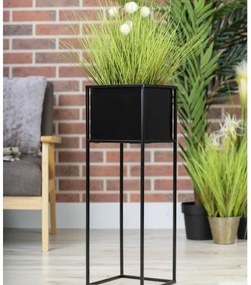 Portafiori 70x24 cm nero