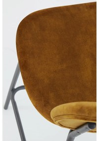 Sgabello da bar in velluto senape 92 cm Emma - Light &amp; Living