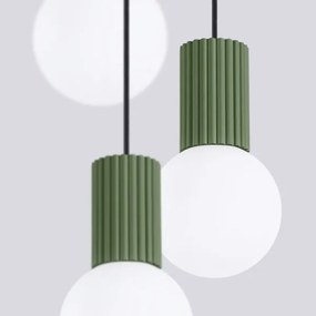 Sollux SL.1725 - Lampadario a sospensione con filo HALO 3xG9/8W/230V diametro 25 cm verde