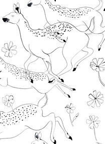 Coordonne Carta da parati panoramica Jumping Bambis - Linen