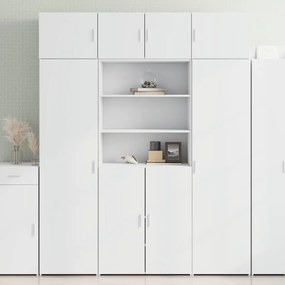 Credenza Bianca 80x42,5x185 Cm İn Legno Multistrato /