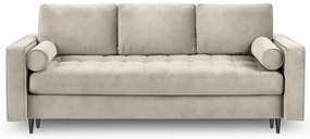 Divano letto in velluto beige Santo - Milo Casa