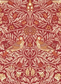 Morris & Co Carta da parati Bird - Madder/ Weld