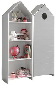 Armadio a giorno per bambini bianco e grigio chiaro 115x171,5 cm CASAMI - Vipack