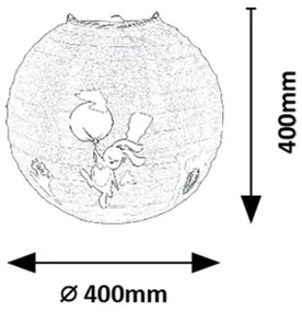 Rabalux 72410 - Paralume per bambini per lampadario HOPPLY max. 40W diametro 40 cm