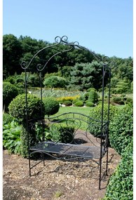 Panchina da giardino in metallo nero Colima - Garden Pleasure