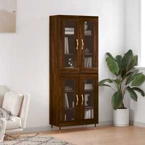 Credenza Rovere Marrone 69,5x34x180 Cm İn Legno Multistrato /