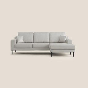 Uranio divano angolare moderno REVERSIBILE in Ecopelle impermeabile T04 grigio chiaro