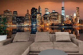 Carta da parati – Riflesso di Manhattan nell'acqua