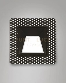Kris incasso quadrato asimmetrico a raso nero 4000k 950lm 8w dimme...