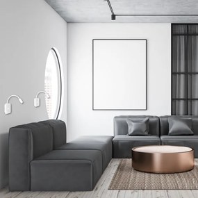 LED Lampada flessibile da parete con base USB 1xLED/8W + 1xLED/2W/230V bianco