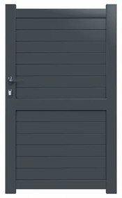 Cancelletto GARDENGATE Lima grigio in alluminio antracite H 180.6 x L 100 cm