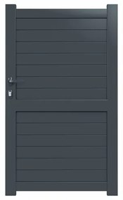 Cancelletto GARDENGATE Lima grigio in alluminio H 153.6 x L 100 cm