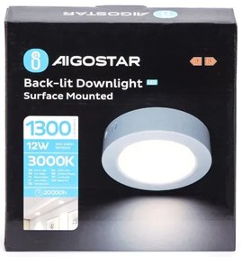 Aigostar - LED Plafoniera LED/12W/230V diametro 17,4 cm 3000K bianco