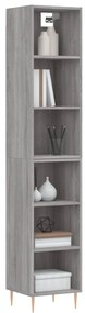 Credenza Grigio Sonoma 34,5x32,5x180 cm in Legno Multistrato