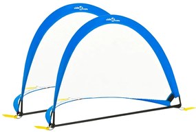 Set Porte Da Calcio Per Bambini 2 Pz E Borsa 183x117,5x120,5 Cm /
