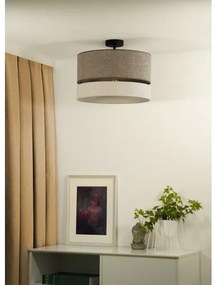 Duolla - Lampadario a plafone DOUBLE 1xE27/15W/230V diametro 40 cm marrone/grigio