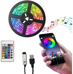 LED RGB Striscia dimmerabile LED/6W/5V USB 2 m + telecomando