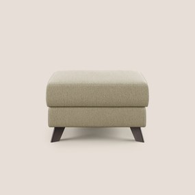 Moon Pouf contenitore e piedini alti in tessuto smacchiabile con acqua T05 cammello