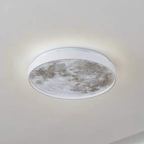 Plafoniera a LED Lune Lindby, Alluminio / Grigio / Zincato, Soggiorno / Sala da pranzo, Plastica, Moderno, Plafoniera LED