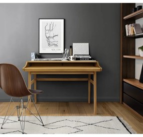 Scrivania in stile segreteria con effetto rovere 44x115 cm Carteret – Woodman