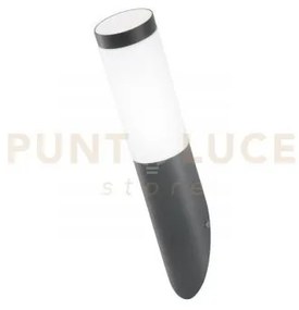 Applique tokyo antracite 1 luce attacco e27 ip44 7,6x37,6cm in acci...