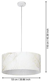 Eglo 900635 - Lampadario a sospensione con filo BUCAMARANGA 1xE27/40W/230V