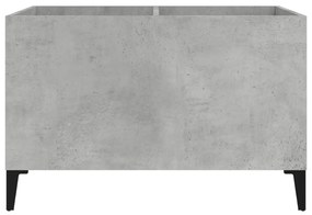 Mobile porta dischi grigio cemento 74,5x38x48 legno multistrato