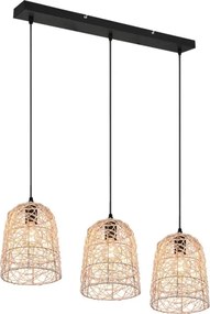 Reality - Lampadario a sospensione con cavo LOVIS 3xE27/40W/230V nero