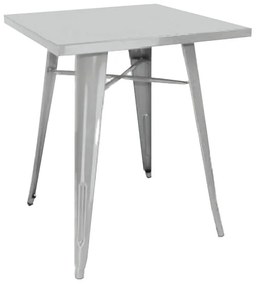 Tavolo da pranzo per giardino Industrial struttura e superficie in Ferro bianco per 2 persone 60x60cm